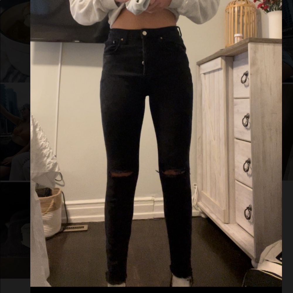 Free People Black Jeans